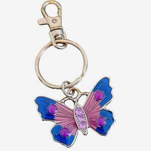 Butterfly Bag Charm Zipper Pull Botanical Cottagecore Accessory